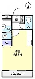 グランドール ワンルームの間取図画像