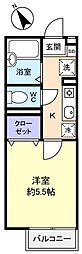 D.wish 1Kの間取図画像