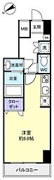 コート八千代台 ワンルームの間取図画像