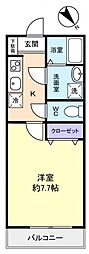 アルコイリス 1Kの間取図画像