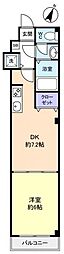 エクセレントコート津田沼 1DKの間取図画像