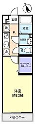 リブリ・メープル 1Kの間取図画像