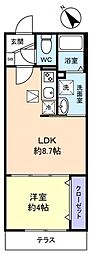 Eriu 1LDKの間取図画像