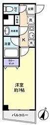Cube's 1Kの間取図画像