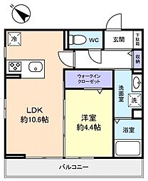 Ｄ−ＳＯＬＡＣＥ津田沼（ディーソレイスツダヌマ・津田沼ＰＪ） 1階1LDKの間取り