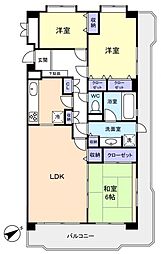 ＬＥＯ拾八番館 3階3LDKの間取り