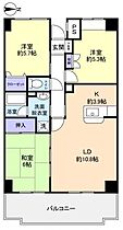 ベルファーム3号館  ｜ 千葉県八千代市緑が丘2丁目（賃貸マンション3LDK・4階・66.93㎡） その2