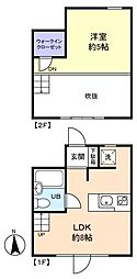 カーサハーツA 1LDKの間取図画像
