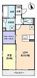 サンガーデン 1LDKの間取図画像