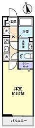 リブリ・ラシーナ2 1Kの間取図画像