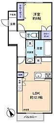 ヘーベルトール津田沼 1LDKの間取図画像
