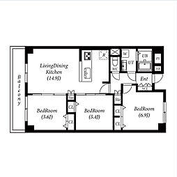 間取図画像 2SLDK