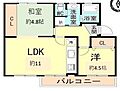 県公社御園団地2号棟4階5.9万円