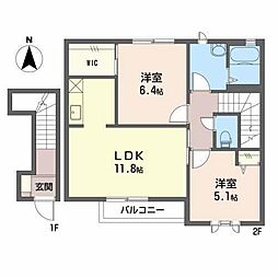 間取図画像 2LDK