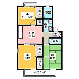 セジュールケイ 3DKの間取図画像