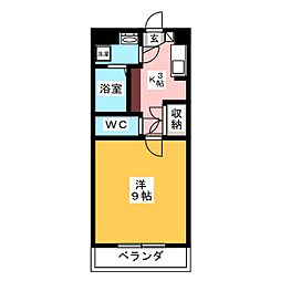 フォレストインシラーズ 1Kの間取図画像