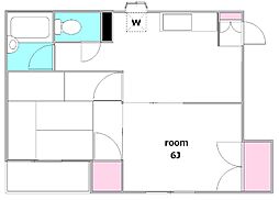 ライトコーポ 2階2DKの間取り