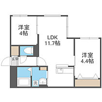 仮)MJクレスト麻生 301 ｜ 北海道札幌市東区北四十三条東2丁目1-32（賃貸マンション2LDK・3階・44.78㎡） その2