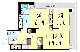 兵庫県神戸市東灘区西岡本１丁目14-16（賃貸マンション2LDK・3階・85.40㎡） その2