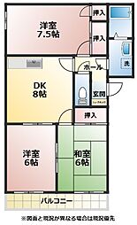 ヘーベルメゾン東加古川 3DKの間取図画像
