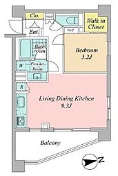 ジェイパーク恵比寿4 1LDKの間取図画像