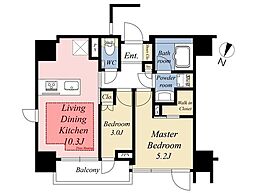 ピアース大井仙台坂 2LDKの間取図画像