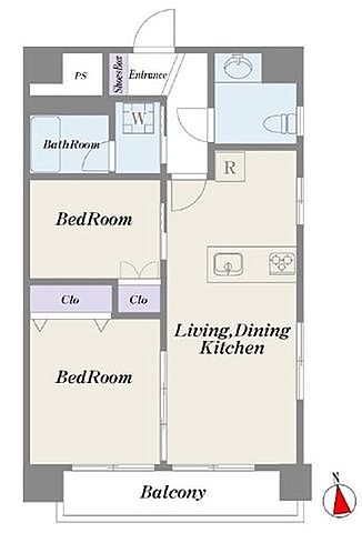 間取り モナーク大井 8階/-