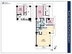 スカイシティ南砂 3LDKの間取図画像