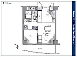 コスモ田端 2LDKの間取図画像