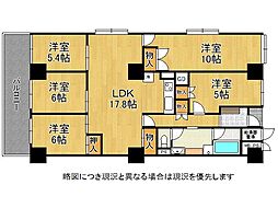 熊内スカイハイツ 5LDKの間取図画像