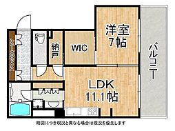 ザ・パークハウス神戸トアロード 1LDKの間取図画像