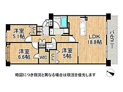 ステイツ岡本甲南山手 3LDKの間取図画像