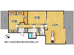ファミール青谷 2LDKの間取図画像