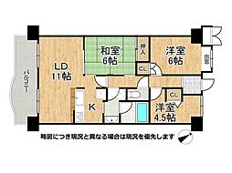 グランフェルティ神戸青谷 3LDKの間取図画像
