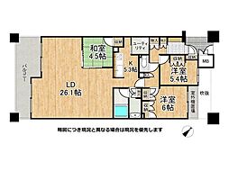アーバンビュー芦屋山手A棟 3LDKの間取図画像