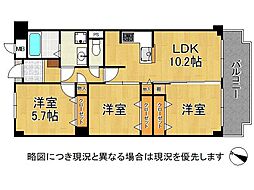 ルジェンテ・リベル六甲道 3LDKの間取図画像