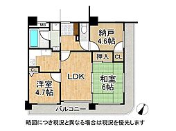 甲南グランヴェルジュ灘 2SLDKの間取図画像