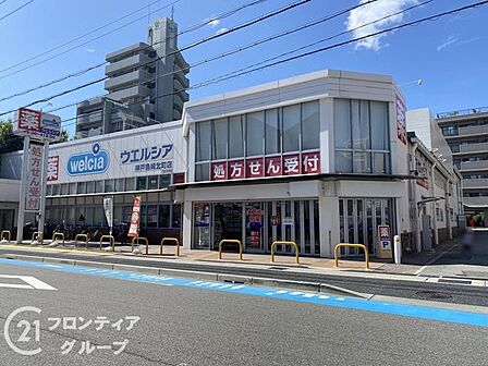 ウエルシア神戸魚崎北町店 徒歩11分。 870m
