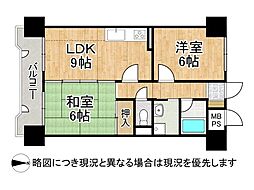 深江67番館 2LDKの間取図画像