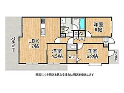 グランパレ大倉山ウエストタワー 3LDKの間取図画像