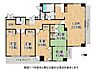 間取り：124.79m2！南西の角部屋の広々5LDKの間取りです