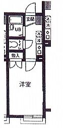 エリゼ品川 1Kの間取図画像