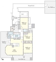 ライオンズ板橋氷川町レジデンス 3LDKの間取図画像