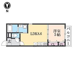 フジパレス弥刀駅北I番館 301 3階1LDKの間取り