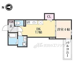 Ｌｕｎａ　ｔｅｒｒａｃｅ　近大前 3階1DKの間取り