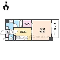 Y'zLucao 1DKの間取図画像