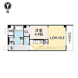 マンショングレース 1LDKの間取図画像