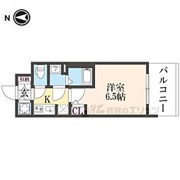 S-RESIDENCE高井田beleta 1Kの間取図画像