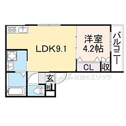 AVANTIOMITO 1LDKの間取図画像