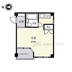 エトワールヴィル-R永和駅前 ワンルームの間取図画像